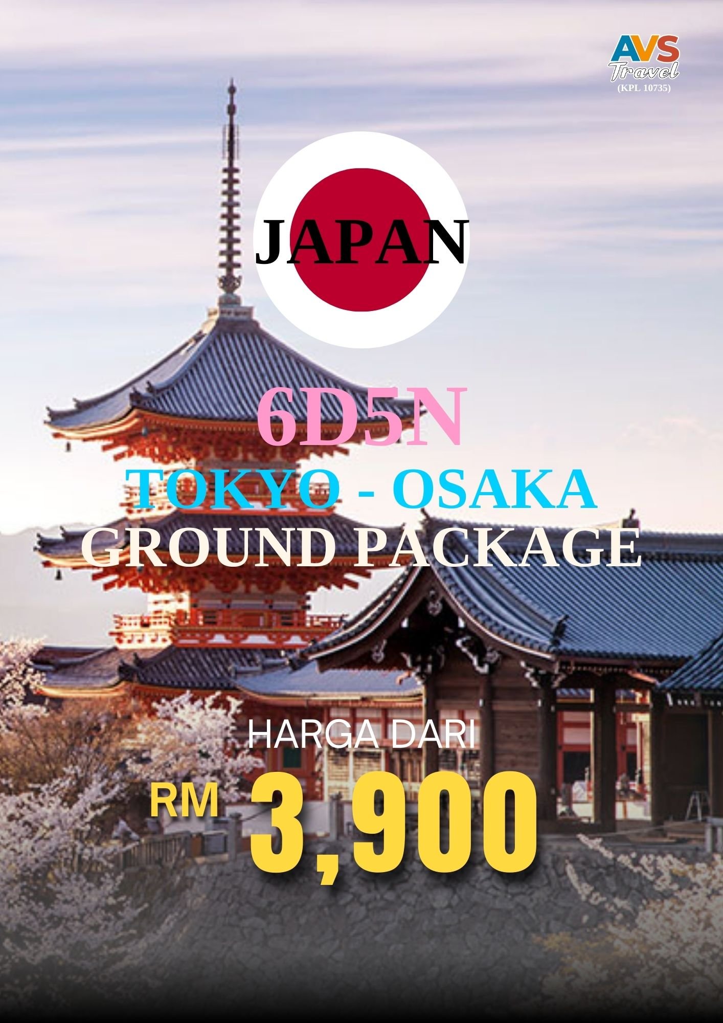6D5N Tokyo - Osaka Ground Package